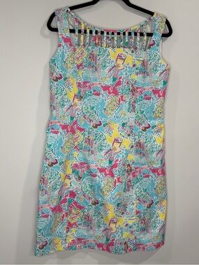 Lilly Pulitzer In the Beginning Camden Shift Lined Multicolor Dress Size 14
